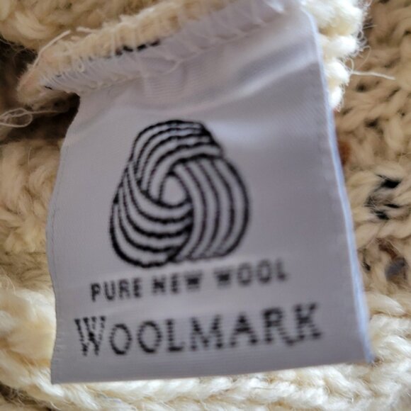 Blarney Woolen Mills Cream Cable Wool Knit Sweater Girls XL - Picture 5 of 6